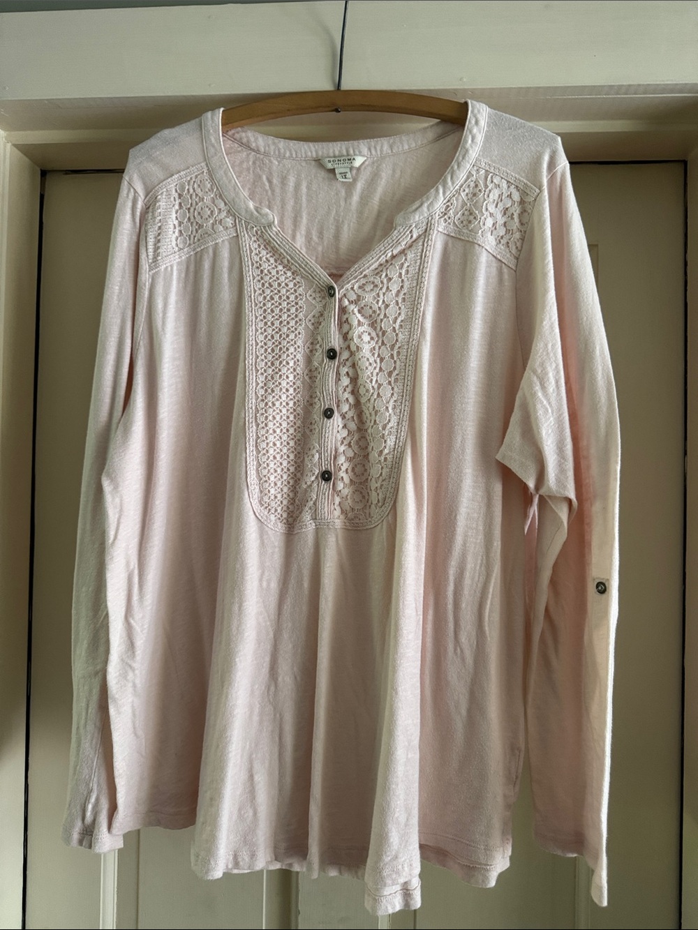 Sonoma Henley Roll-up sleeves